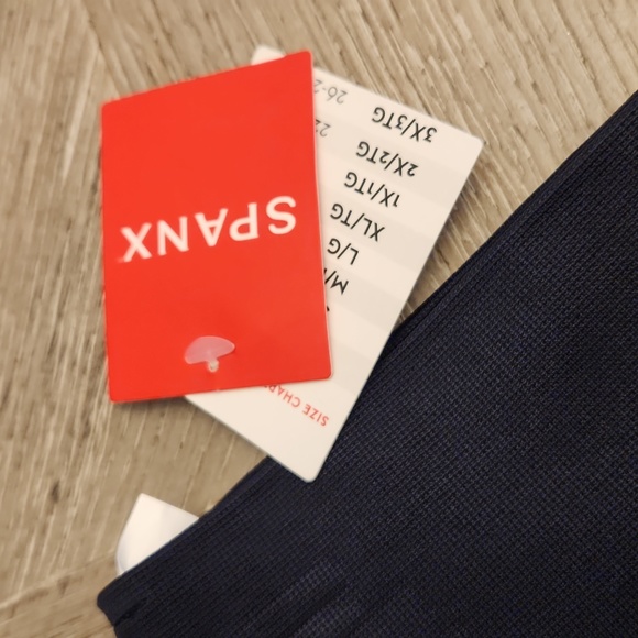 SPANX NWT LOOK AT ME NOW MOTO LEGGINGS- Navy Blue - Picture 4 of 6